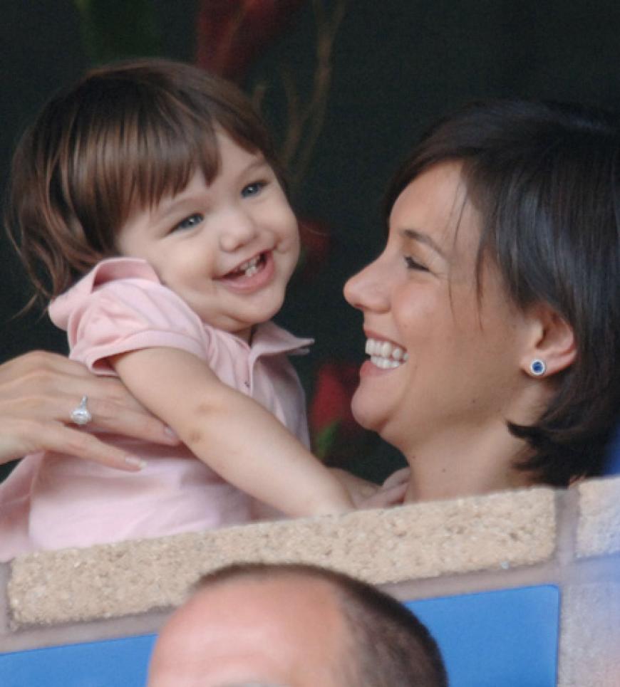 Familie Cruise beim Fußballspiel von David Beckham in Los Angeles. Die beiden Promi-Paare sind gut befreundet