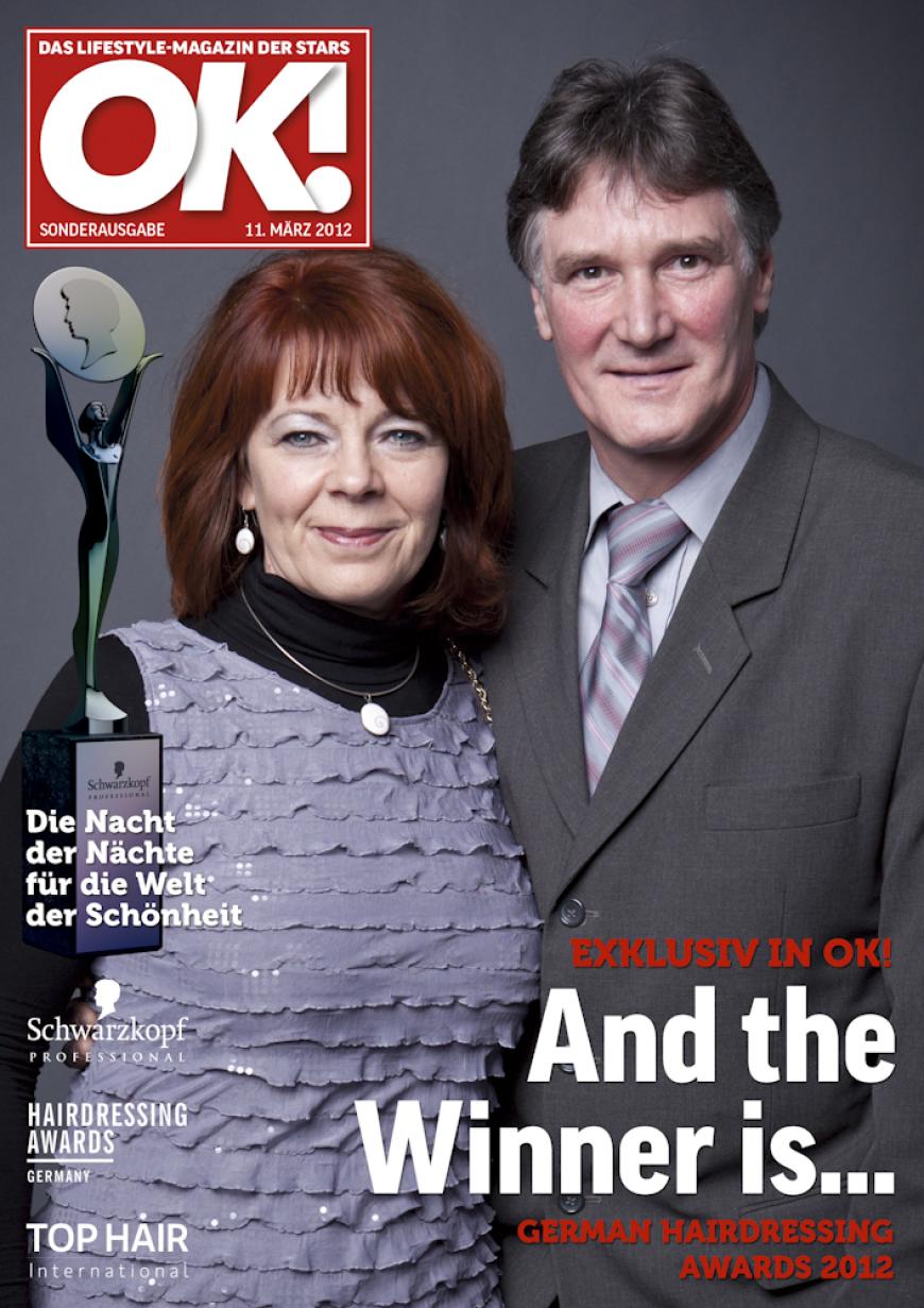 Einmal im Leben das Cover der OK! zieren! Für die Gäste des „German Hairdressing Award 2012“ wurde dieses Traum Wirklichkeit. Jeder Gast des Gala-Abends konnte an einem persönlichen OK! Fotoshooting teilnehmen - und die tollen Ergebnisse sehen Sie hier! Viel Spaß beim Durchklicken!