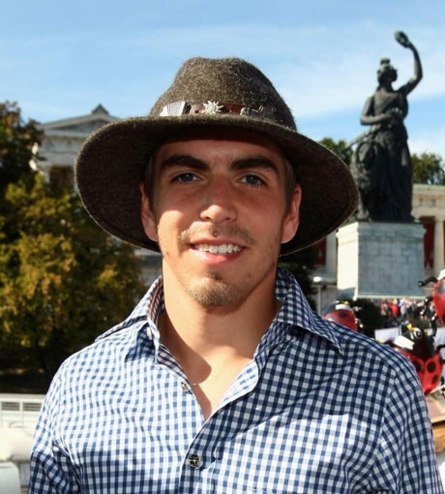 Philipp Lahm im typischen Wiesn-Look. Der Fußballer wurde in München geboren und ist seiner Heimat treu geblieben