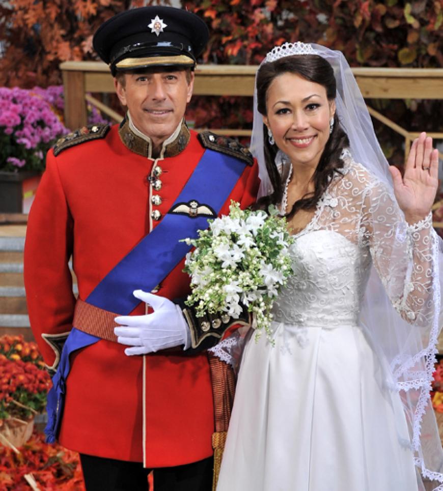 Schöne Idee: Matt Lauer und Ann Curry als Prinz William und Herzogin Catherine ...