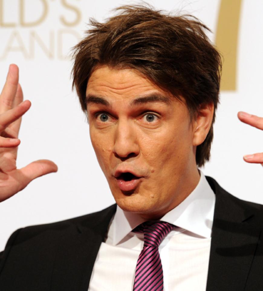 Comedian Matze Knop scherzte für die Fotografen