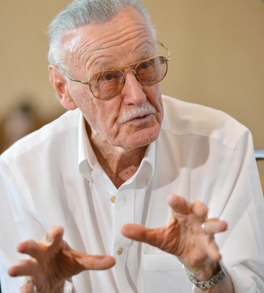 Stan Lee, erfolgreicher Autor, stellt