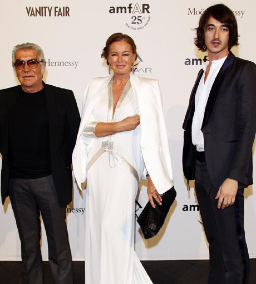 Familienausflug der Extraklasse: Designer Roberto Cavalli mit Ehefrau Eva und dem gemeinsamen Sohn Daniele