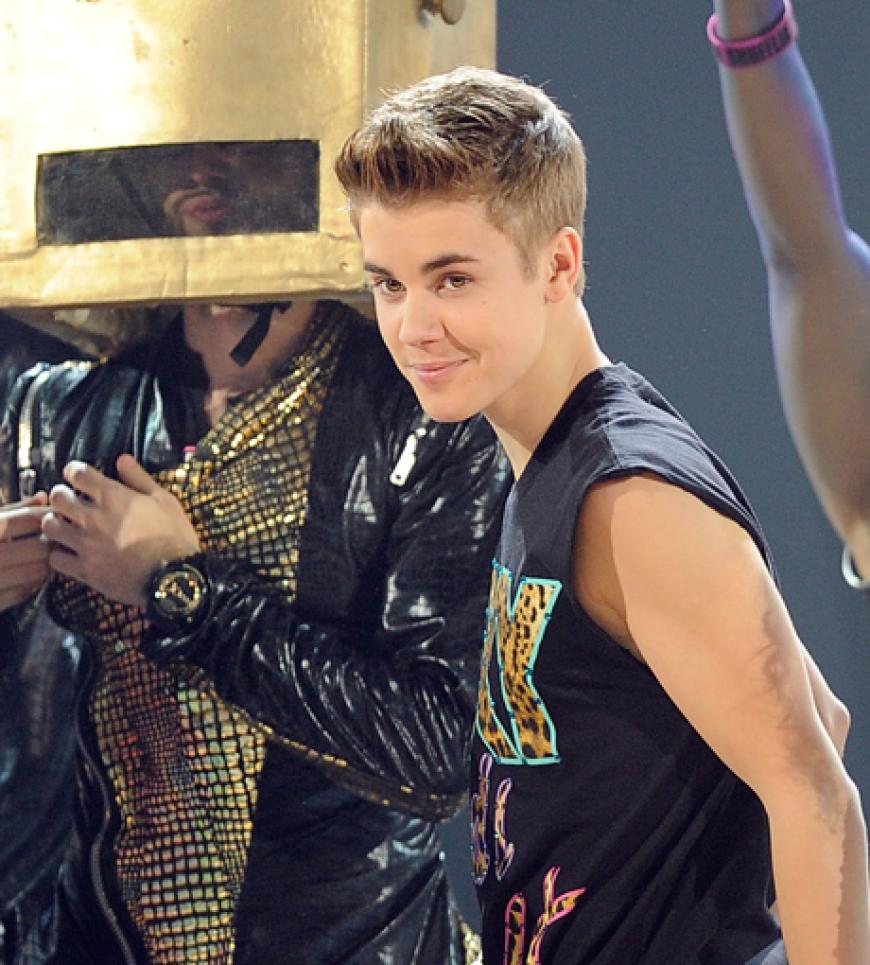 Auch mit auf der Party-Bühne: Justin Bieber