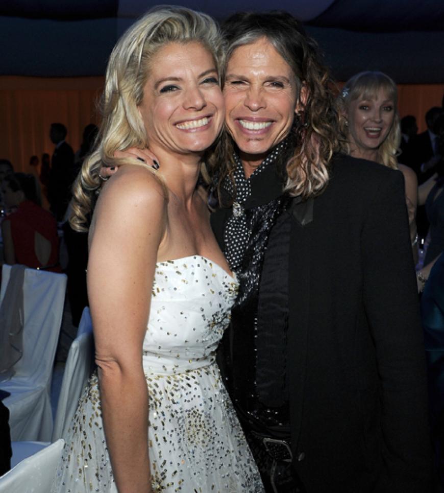 Bitte lächeln! Angela Ismailos mit Steven Tyler
