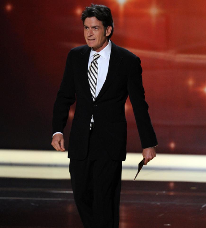 Wurde mit Spannung erwartet und kritisch beäugt: Der Auftritt von Skandal-Schauspieler Charlie Sheen