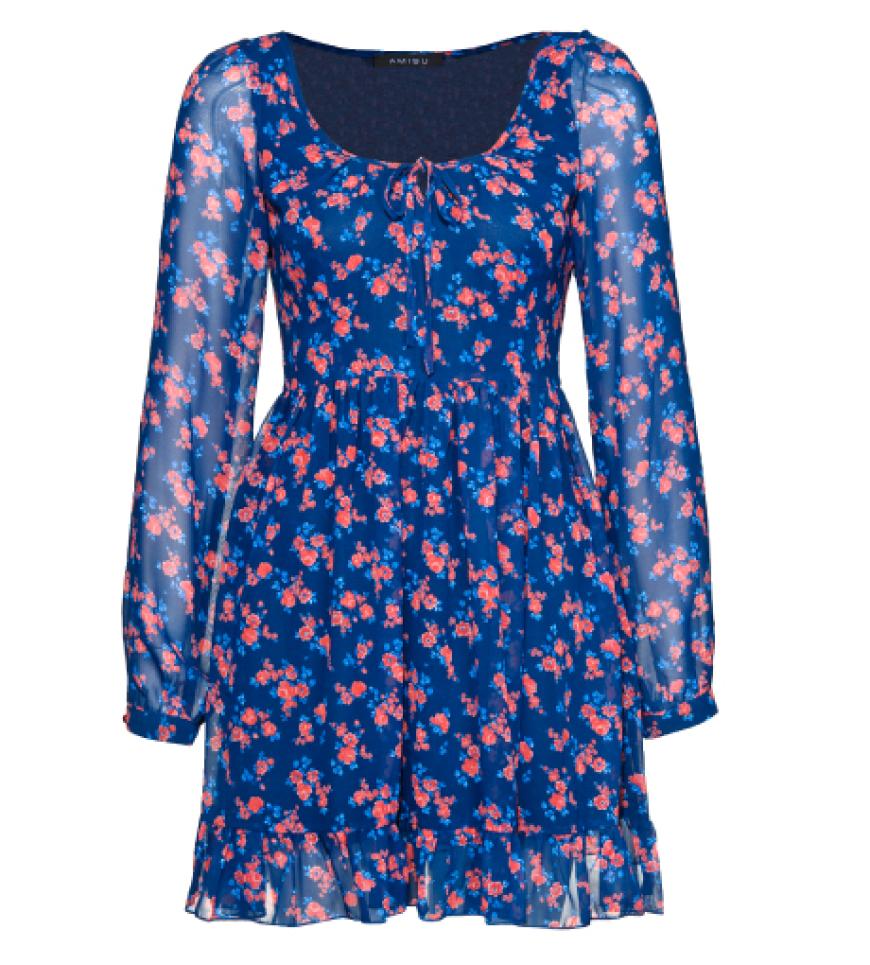 Mädchenhaftes Blümchenkleid, ca. 30 Euro