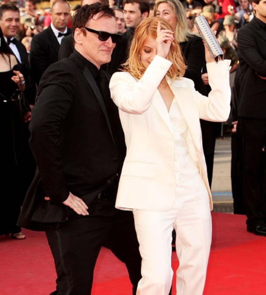 Quentin Tarantino feiert mit seiner Hauptdarstellerin Melanie Laurent
