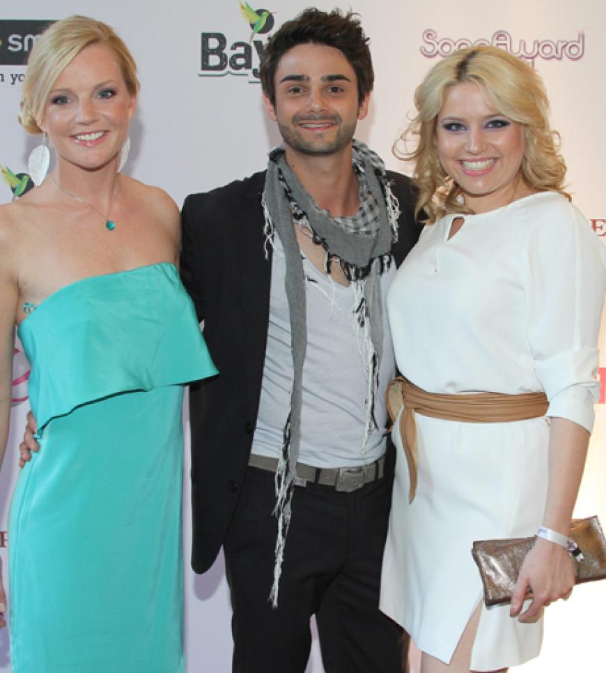 Caroline Frier, Matthias Kofler und Kim Sarah Brandts von der SAT1 Telenovela