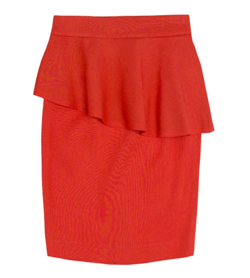 In der Signalfarbe Rot! Pencilskirt über zara.com, ca. 50 Euro