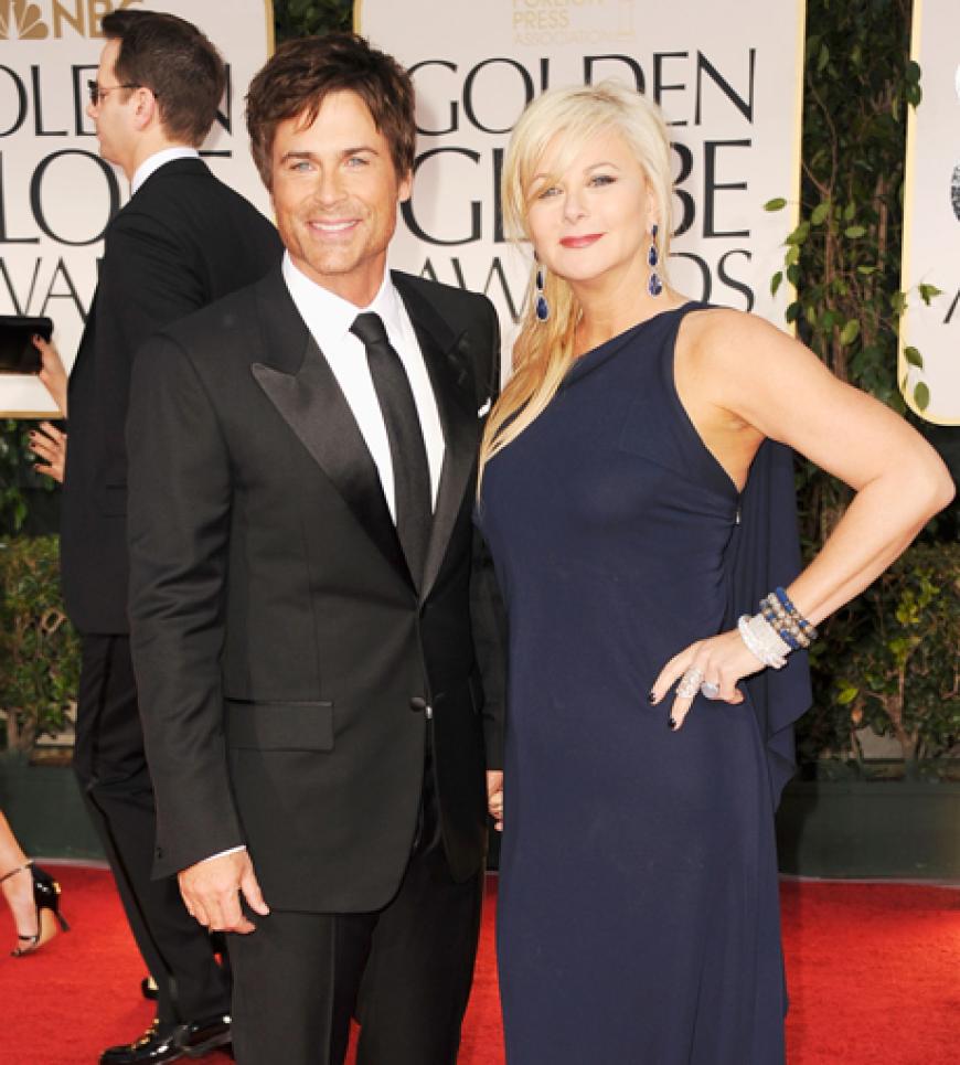 Bitte Lächeln! Schauspieler Rob Lowe mit Sheryl Berkoff