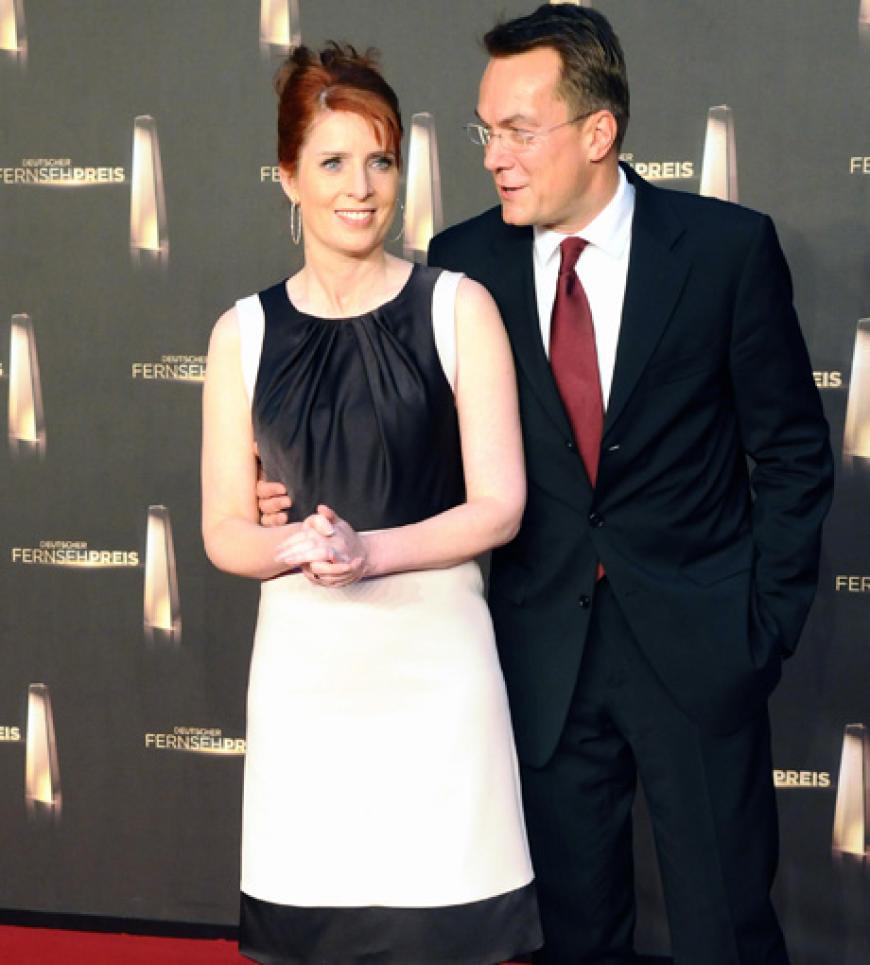 Moderatorin Monica Lierhaus (l) und ihr Mann Rolf Hellgardt