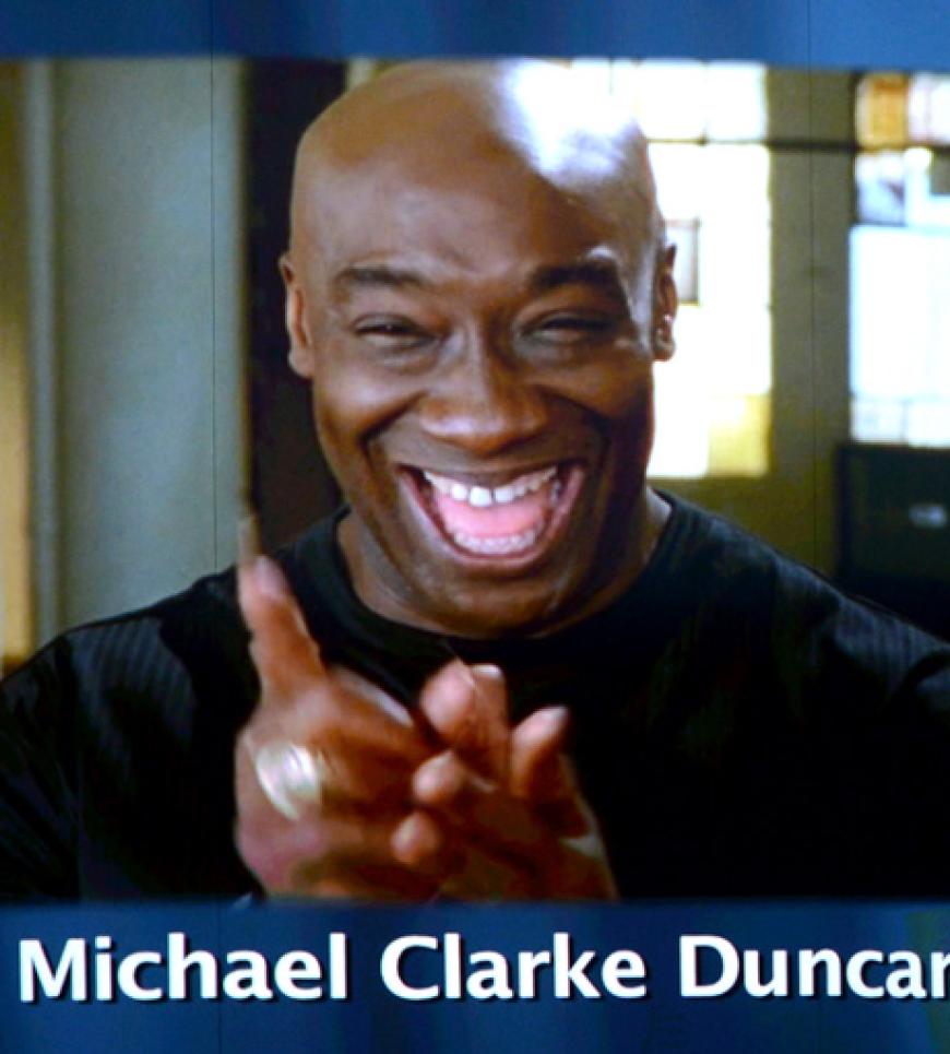 Gedenkminute: Auch die verstorbenen Stars wurden mit einem kurzen Einspieler geehrt. Hier: Michael Clarke Duncan