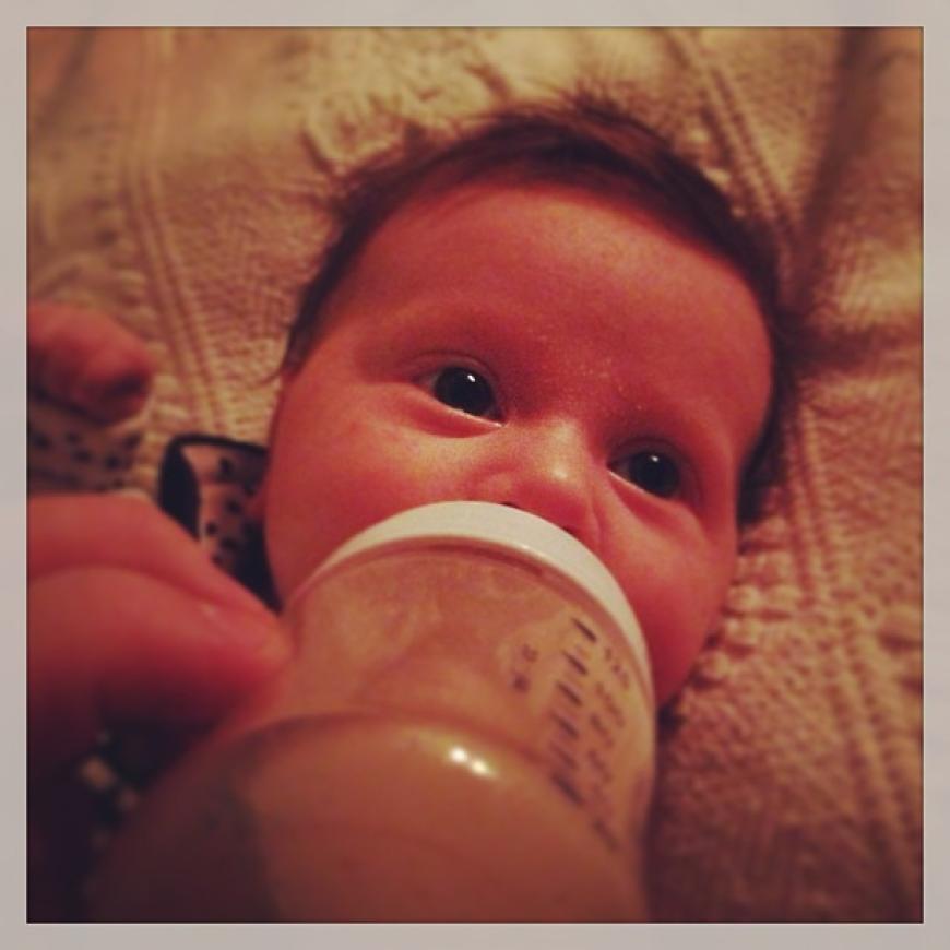 Kaum ein Papa ist so stolz wie Rocco Stark. Amelia ist ihm aber auch wie aus dem Gesicht geschnitten