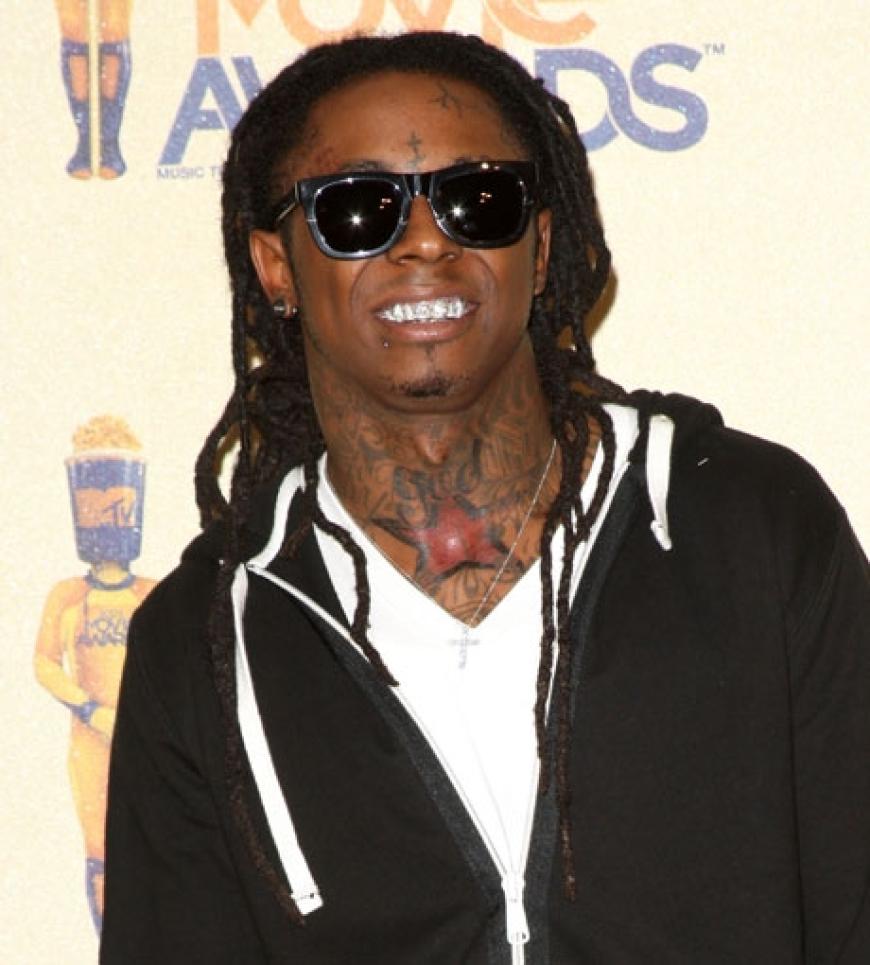 Rapper Lil Wayne posiert für die Fotografen