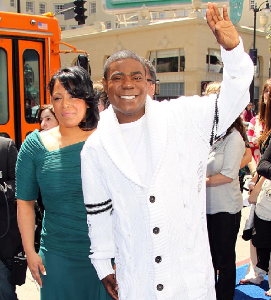 Tracy Morgan kam ebenfalls zur Premiere nach Los Angeles. Er spricht die Stimme das Papageien