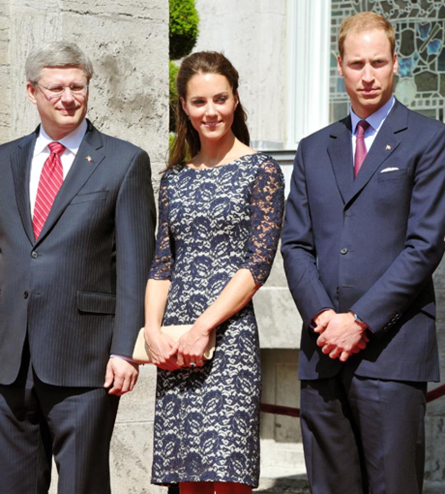 William und Kate mit dem kanadischen Premier Minister Stephen Harper