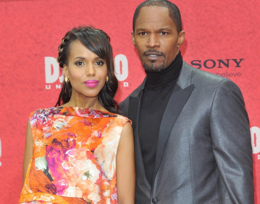 Kerry Washington und Jamie Foxx. Für ihre Rolle musste Kerry Washington sogar deutsch lernen. Doch sie habe