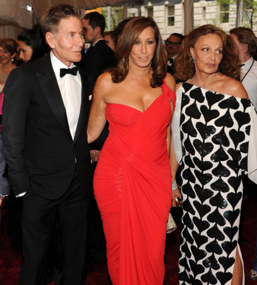 Calvin Klein mit Donna Karan und Diane von Furstenberg
