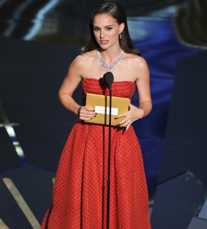 Vorjahres-Oscarpreisträgerin Natalie Portman hielt die Laudatio für den besten Hauptdarsteller