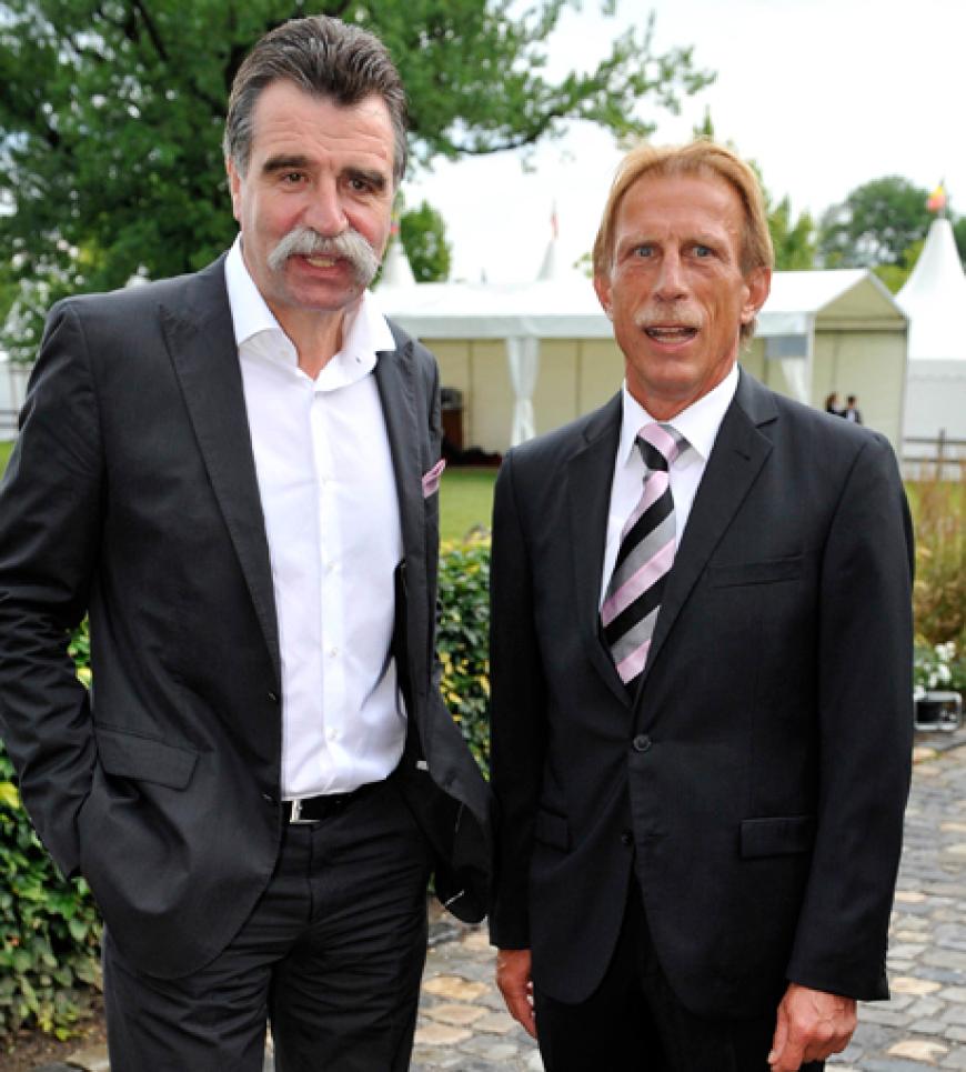Männergespräche: Handballtrainer Heiner Brand und der Fußballtrainer Christoph Daum