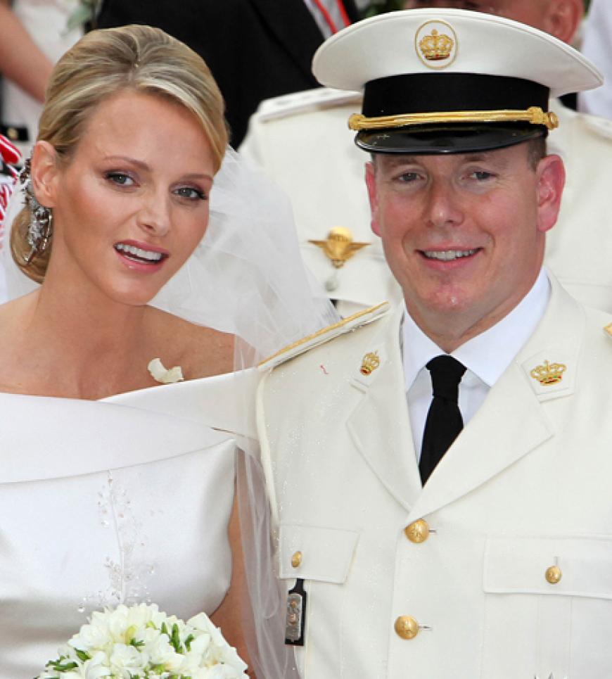 Royale Traumhochzeit, die Zweite: Prinz Albert von Monaco heiratete seine´ Charlene Wittstock a, 02.07.2011 im Ehrenhof des monegassischen Palast