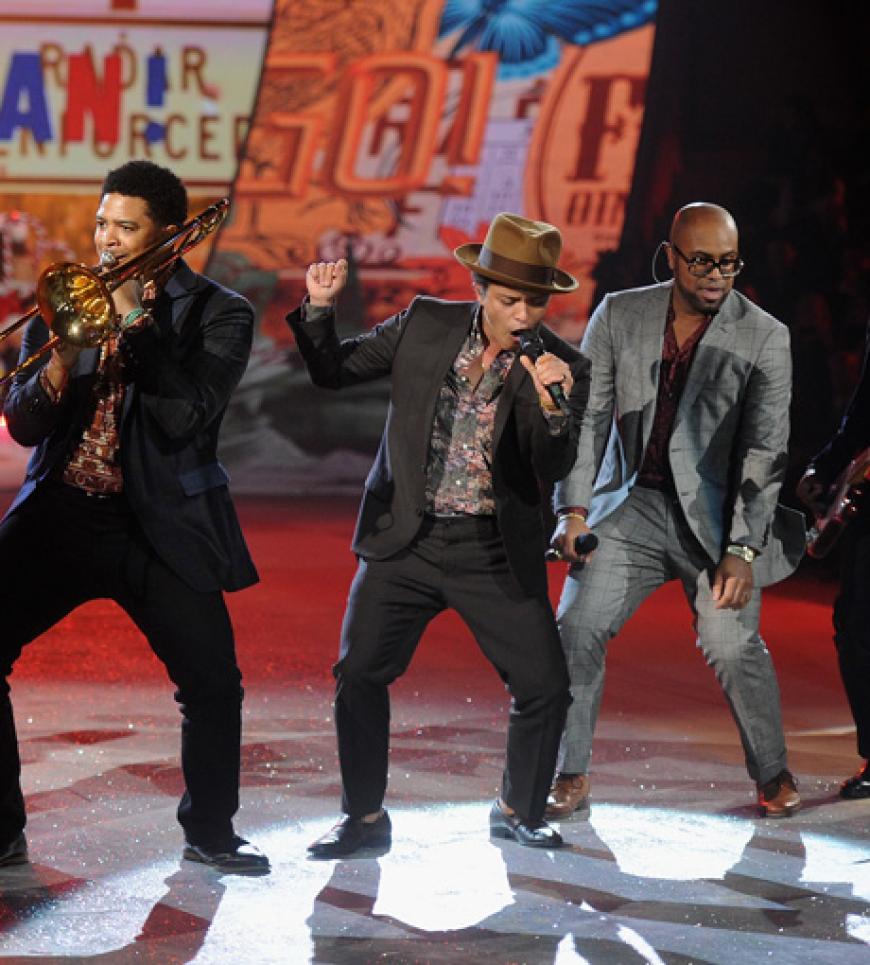 Bruno Mars performte seine Hits auf der Bühne