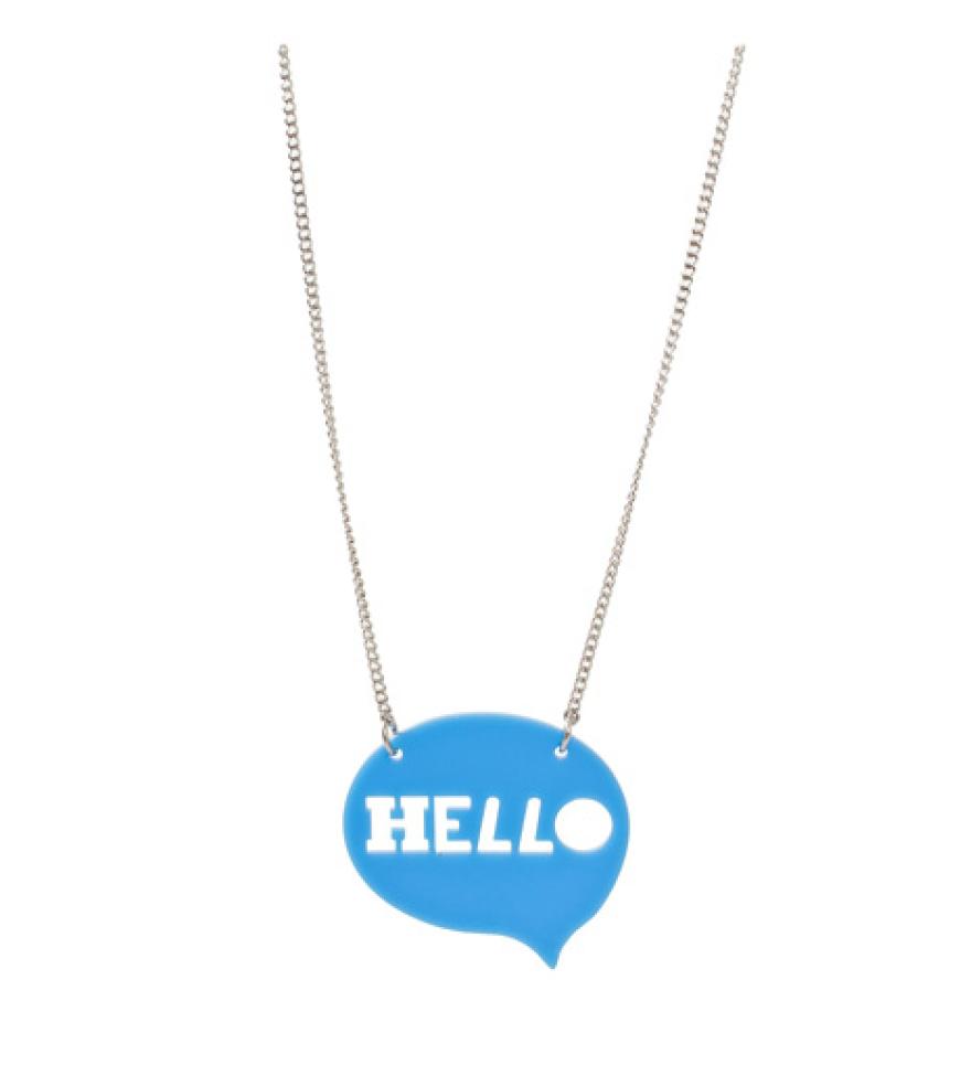 12. August 2012: Is it me you're looking for? Aber klar doch! Süße Kette mit Sprechblasen-Anhänger über nelly.de, ca. 20 Euro