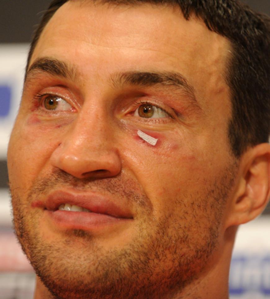 Darüber konnte Wladimir Klitschko nur schmunzeln