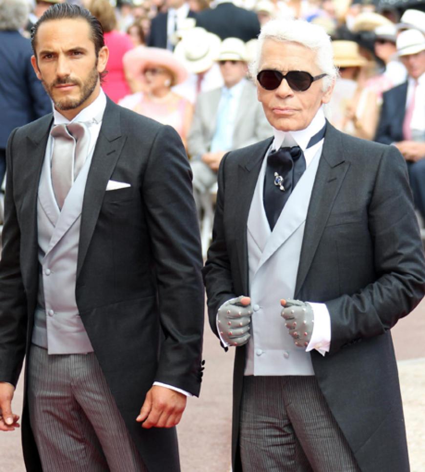Karl Lagerfeld wurde von seinem Bodyguard begleitet