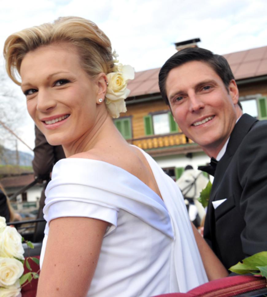 Ein Fest der Liebe feierten Ski-Ass Maria Riesch und ihr Verlobter Marcus Höfl in Kitzbühel