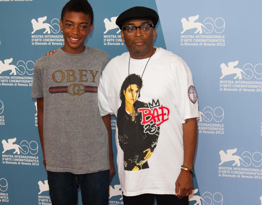 Spike Lee mit seinem Sohn Jackson. Der Regisseur wird am Lido mit dem