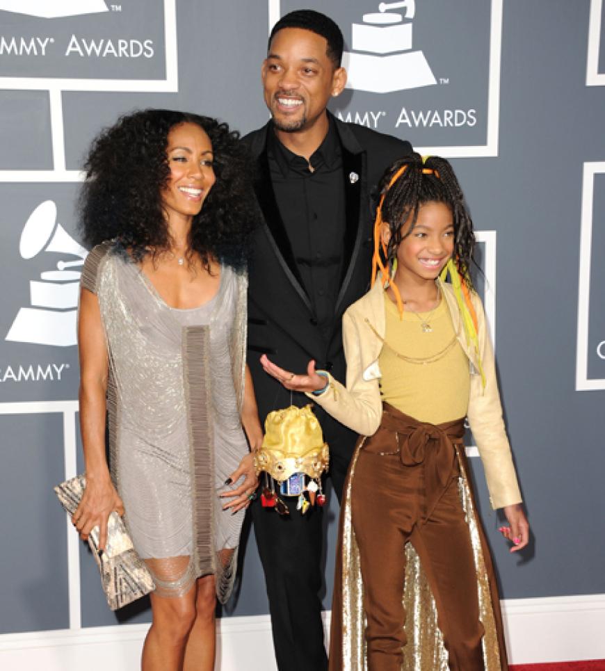 Familienausflug zu den Grammys: Will Smith mit Ehefrau Jada und Töchterchen Willow