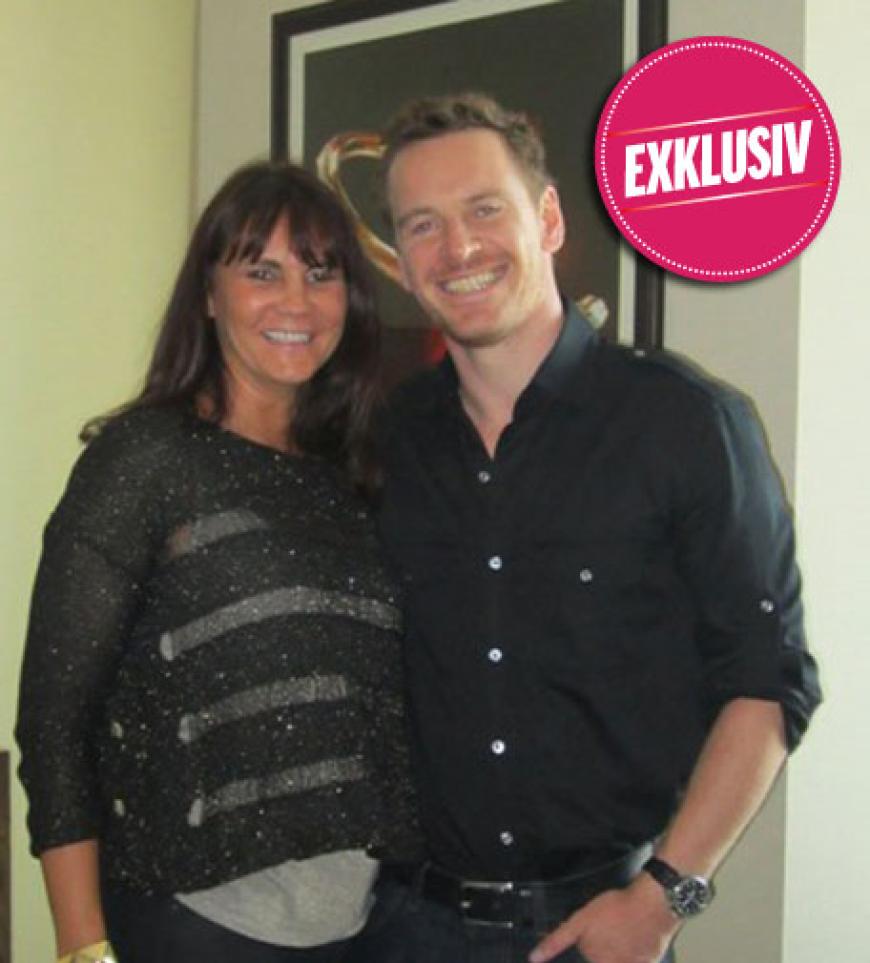 Michael Fassbender mit OK!-Korrespondentin Rachel Michael Fassbender mit OK!-Korrespondentin Rachel
