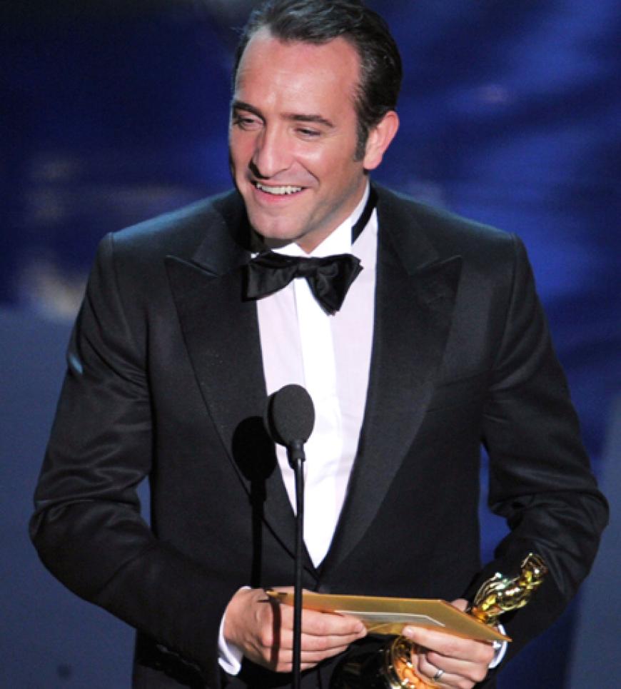 Der Franzose Jean Dujardin wurde bester Hauptdarsteller für seine Rolle im Stummfilm