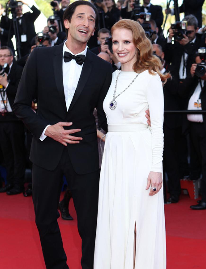 Jessica Chastain und ihr Schauspielkollege Adrien Brody reisten für die Premiere für