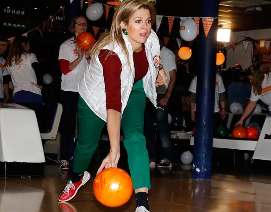 Sportlich, sportlich, Máxima! Die künftige niederländische Königin zeigte sich beim Bowling für den guten Zweck in Utrecht ganz fit