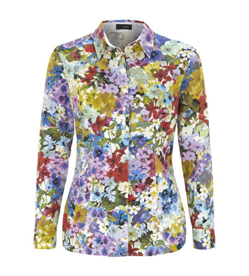 Wer den Tag nicht faul auf einer Blumenwiese verbringen kann, zieht sich eben diese Bluse von Cinque an, ca 120 Euro