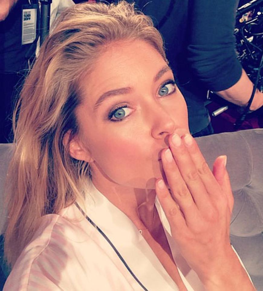 Doutzen Kroes ist schon in der Maske
