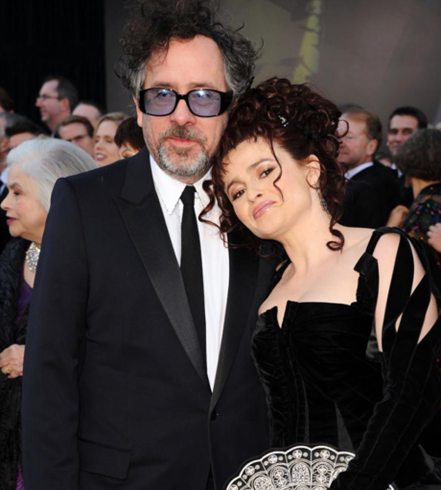 Schauspielerin Helena Bonham Carter mit ihrem Lebensgefährten, dem Regisseur Tim Burton 