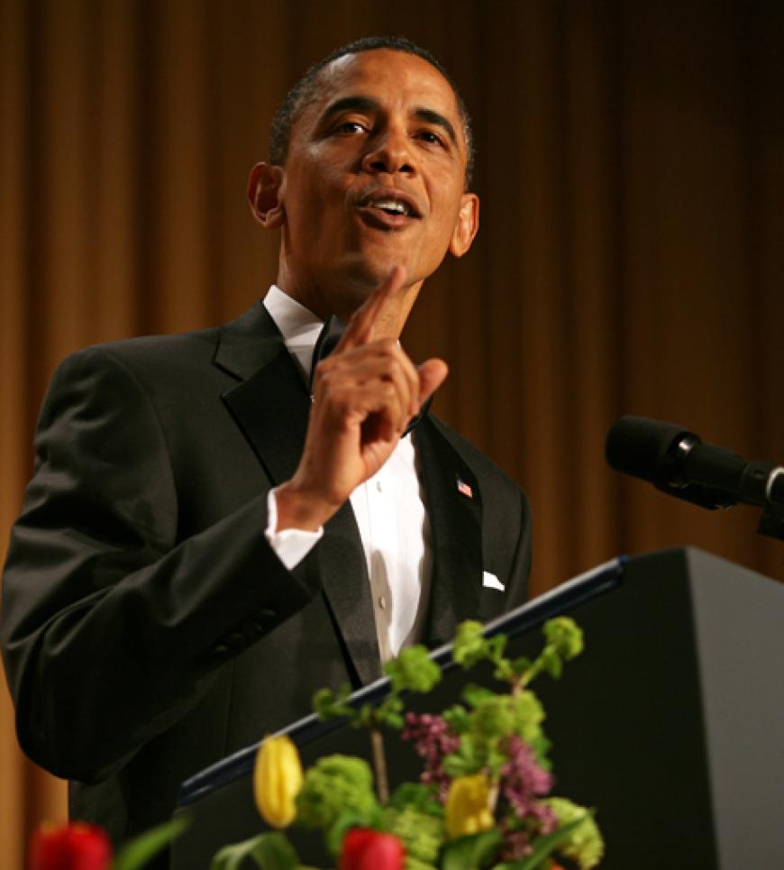 War zu Scherzen aufgelegt: US-Präsident und Gastgeber Barack Obama