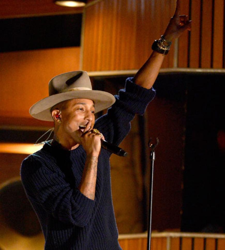 Der Oscar-Nominierte Pharrell Williams trat ebenfalls auf - und wurde mit einem Grammy belohnt. Er ist einfach ein großartiger Produzent!