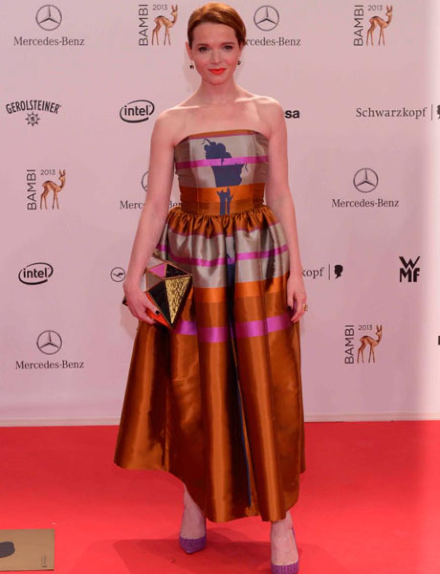 Leider gehörte Karoline Herfurth zu den modischen Flops des Abends. Das kann sie besser!