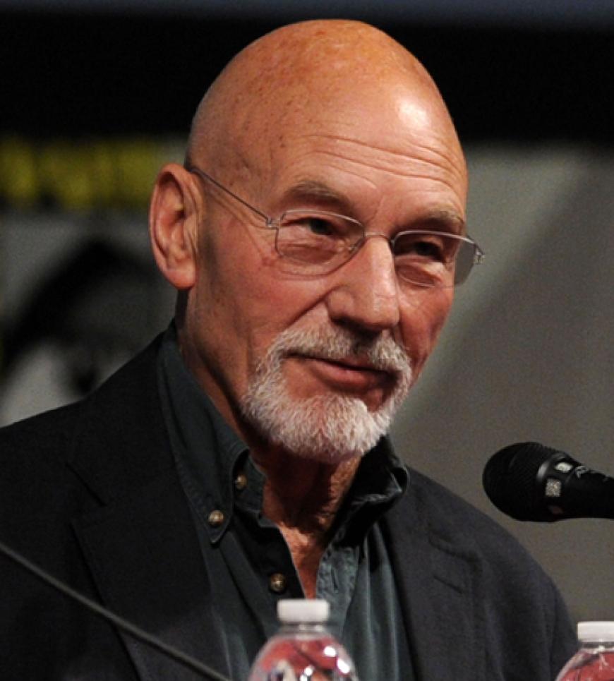 Patrick Stewart beantwortete geduldig alle Fragen der neugierigen Journalisten