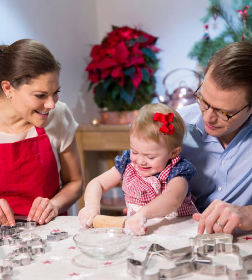 Weihnachtsbäckerei mit Mama Victoria und Papa Daniel von Schweden!
