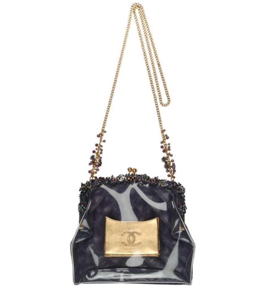 Exquisit mit Jetperlen und Gold-Logo von Chanel, Preis auf Anfrage