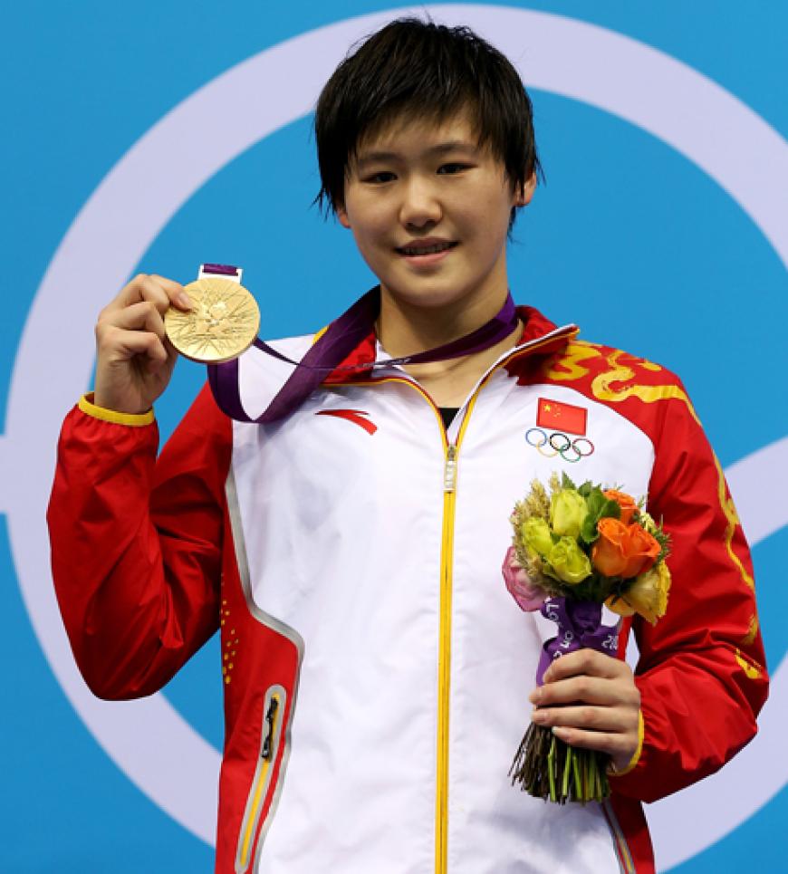 Auch die 16-jährige Chinesin Ye Shiwen ist eine Newcomerin, die Gold über 400 Meter Freistil gewinnt