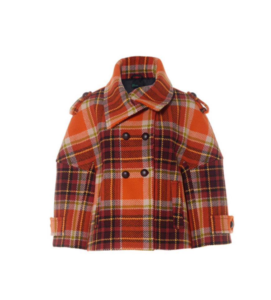 Cape in den schönsten Herbstfarben. Von Benetton, ca. 200 Euro