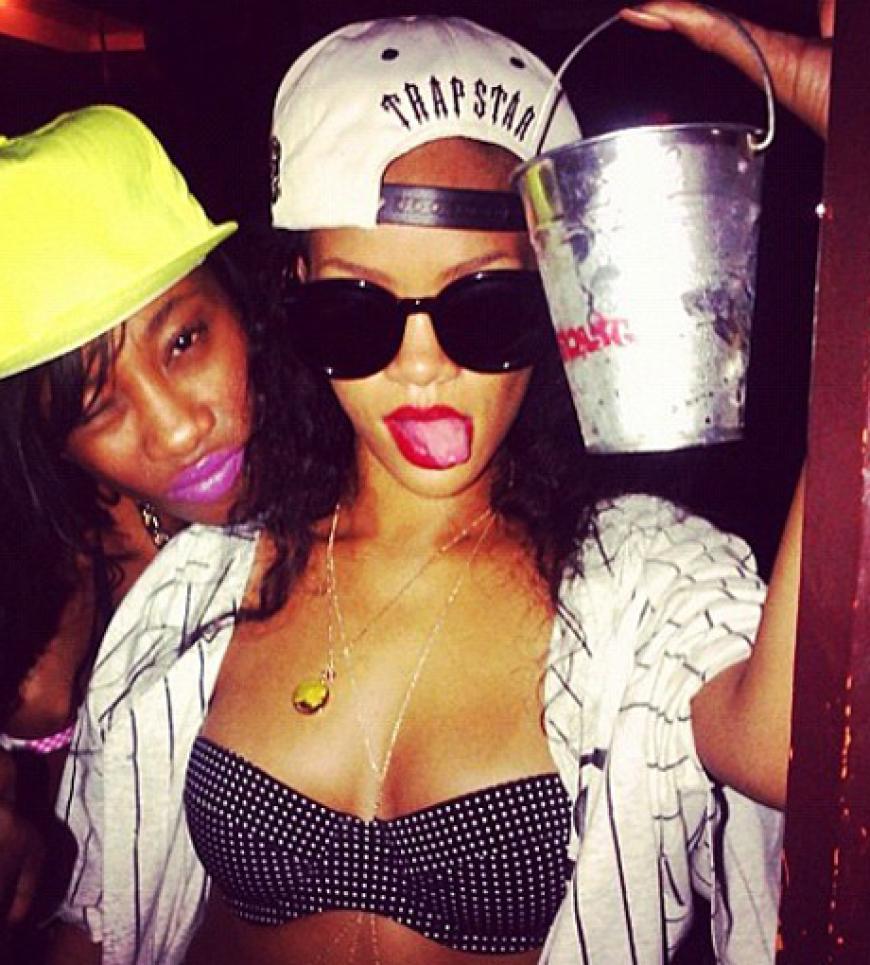 Rihanna in Feierlaune