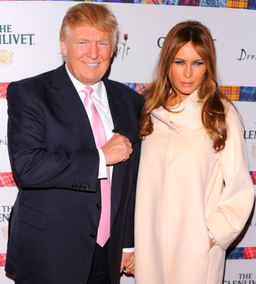 Auch seine hübsche Frau Melania Trump war in New York zu Gast